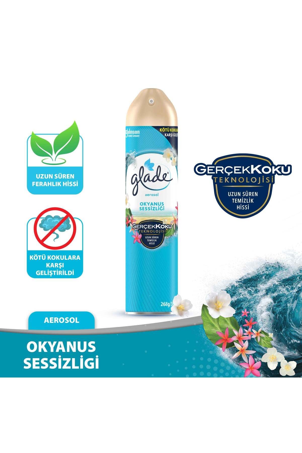 Glade Air Freshener Aerosol, Room Fragrance, Ocean Serenity, 300ml 1