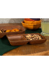 Madame Coco Renard Marivi Double Compartment Snack Bowl - Earthen 1