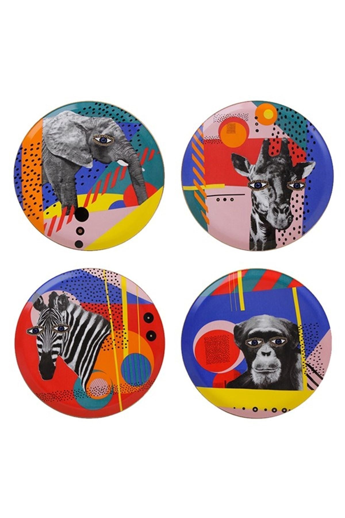 Porland Wild Life 4 Piece Flat Plate 28 Cm 1