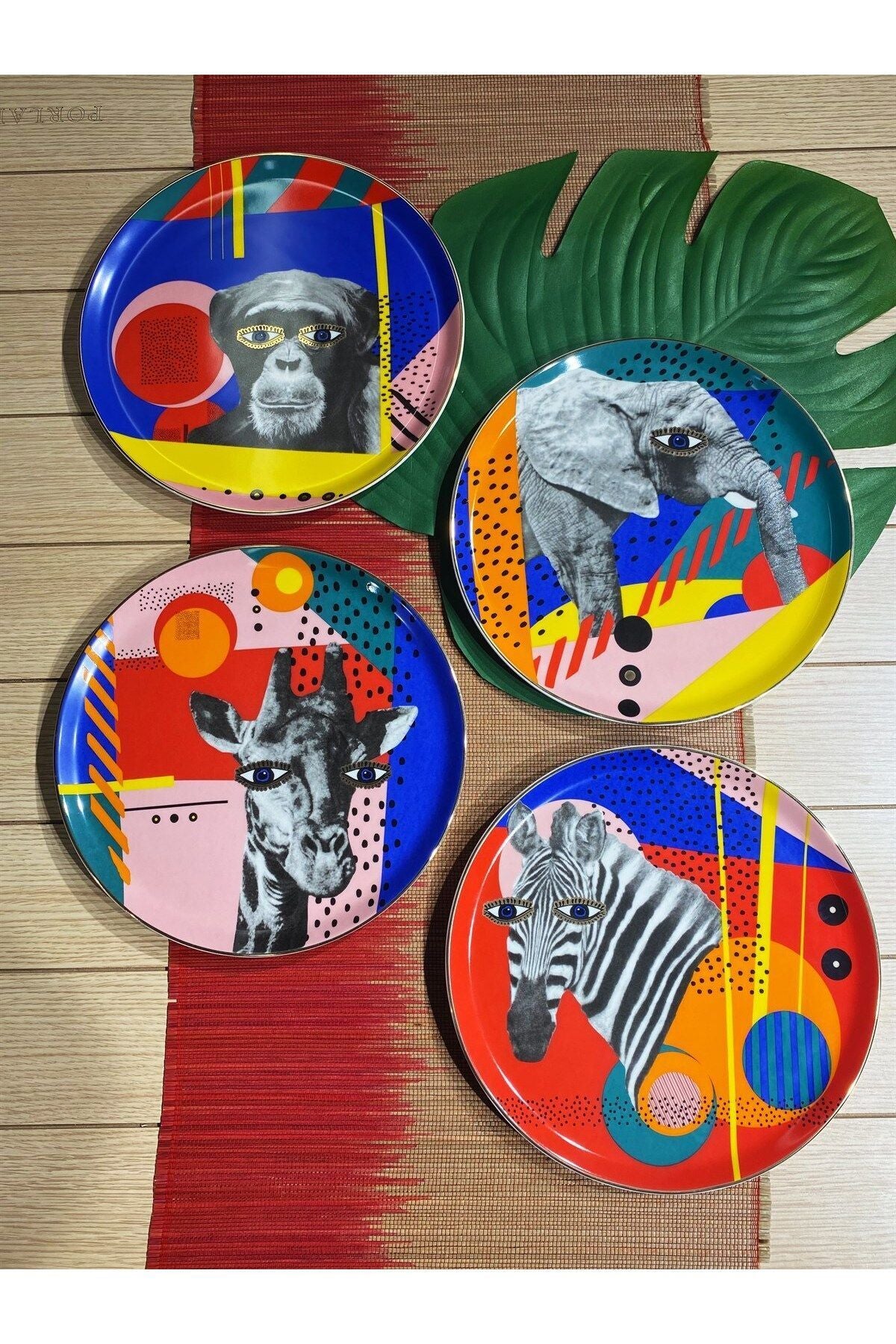 Porland Wild Life 4 Piece Flat Plate 28 Cm 2