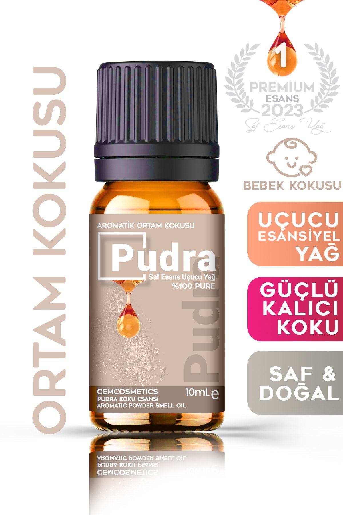 Cem Cosmetics Cem Pudra Pure Essential Oil Diffuser Oil, Aromatherapy, Room Fragrance 10 ml 1