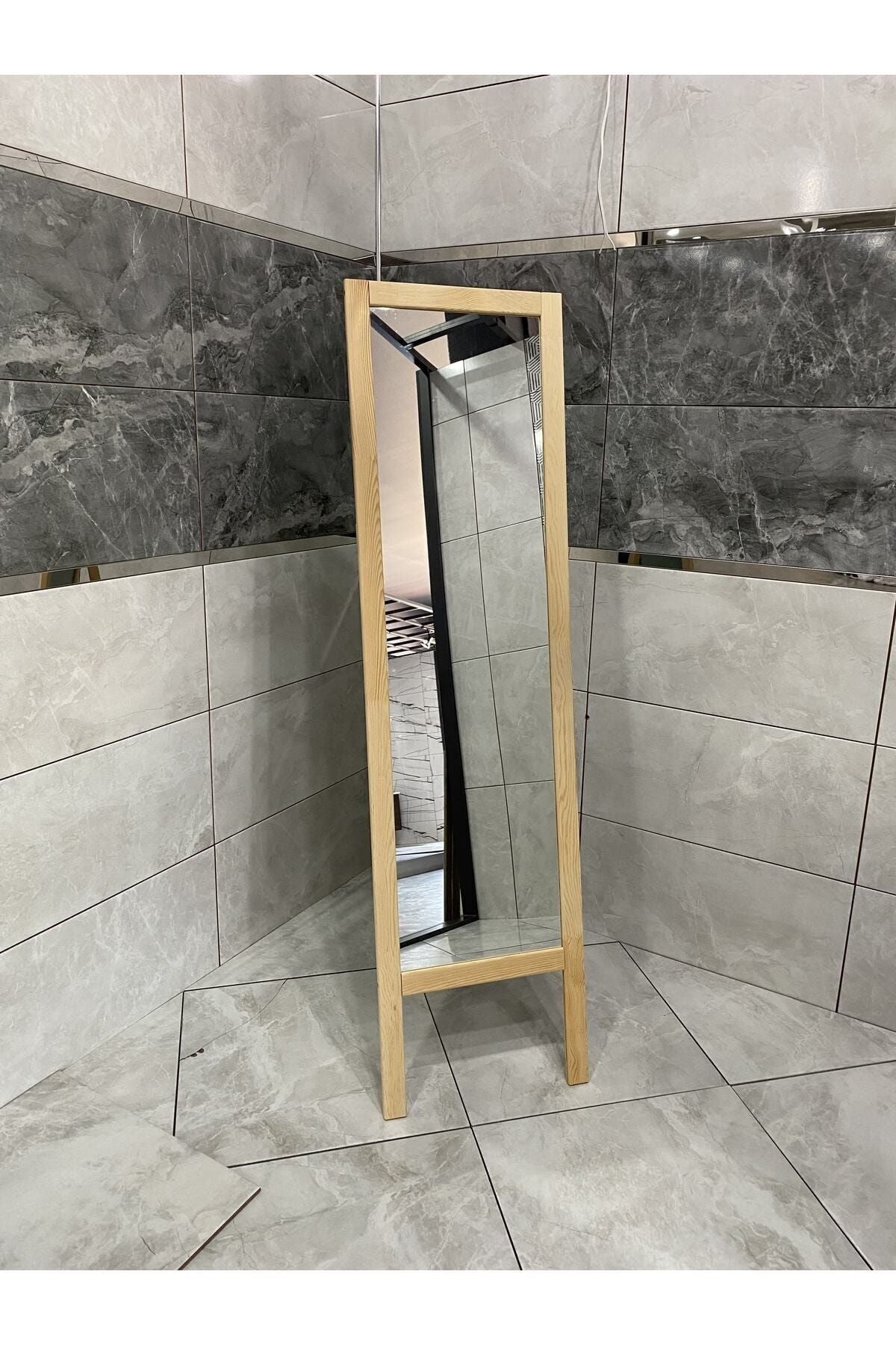 Mirapet Wooden Full-Length Mirror with Wooden Legs 145x40 Cm 2