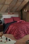 Enlora Home Mature Duvet Set Double Size Scottish Red 1