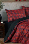 Enlora Home Mature Duvet Set Double Size Scottish Red 2