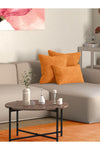 Pastel Velvet Textured Tangerine Orange Cushion Cover Freedom Series Suitable for Punch 2