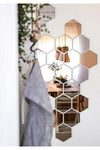 Ata Pleksi Decorative Honeycomb Plexiglass Mirror Wall Decor Product (12 Pieces 11 Cm X 12.5 Cm) Model 1 1