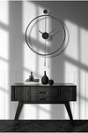 AGA KONSEPT Tiktok 60 Cm Black, Modern Decorative Pendulum Metal Wall Clock 4