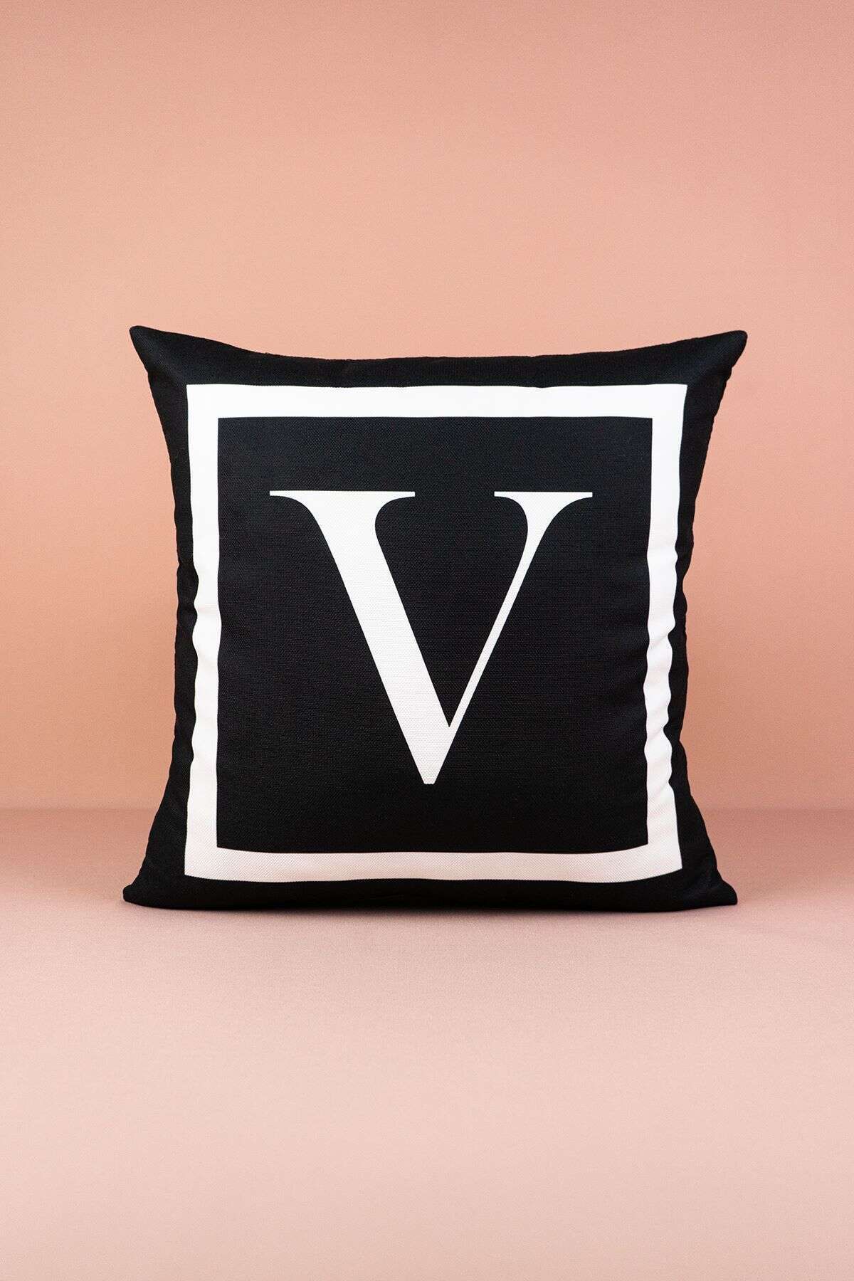 Cango Home Lettered Cushion Cover V - 43x43 Cm 1