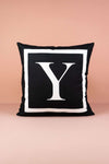 Cango Home Lettered Cushion Cover Y Letter - 43x43 Cm 1