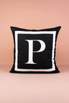 Cango Home Lettered Pillow Cover P Letter - 43x43 Cm 1