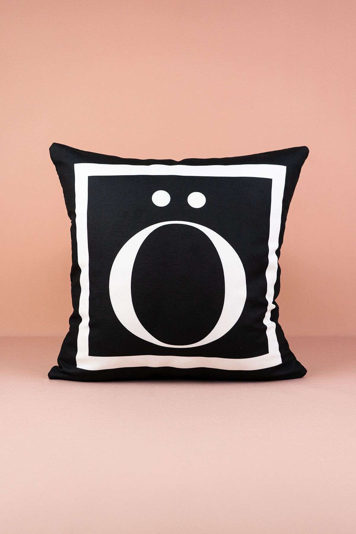 Cango Home Lettered Cushion Cover O Letter - 43x43 Cm 1