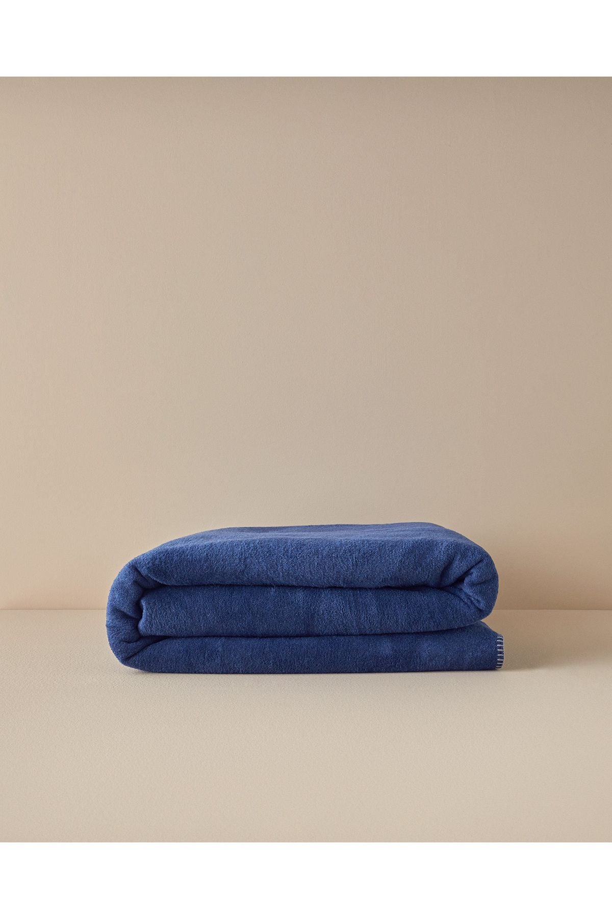 English Home Plain Cotton Double Blanket Blue - Navy 3