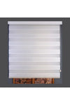 Genel Markalar White Wide Pleated Zebra Thick Roller Blind Sunshade Curtain 1