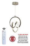 RANSOM 3 Color Chrome Remote-Controlled Dimmable 4-Mode Modern Pendant Signature LED Chandelier 1