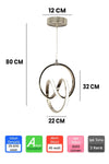 RANSOM 3 Color Chrome Remote-Controlled Dimmable 4-Mode Modern Pendant Signature LED Chandelier 2