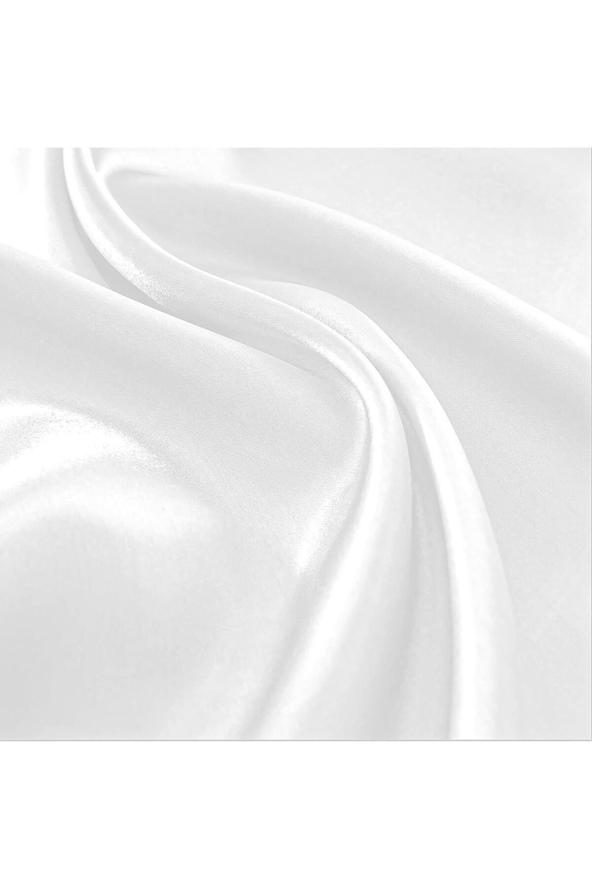 AG ATOLYE Silk Satin 50x70 Cm Pillowcase 2 Pieces White Curly Hair Bridal 2 Ties 5