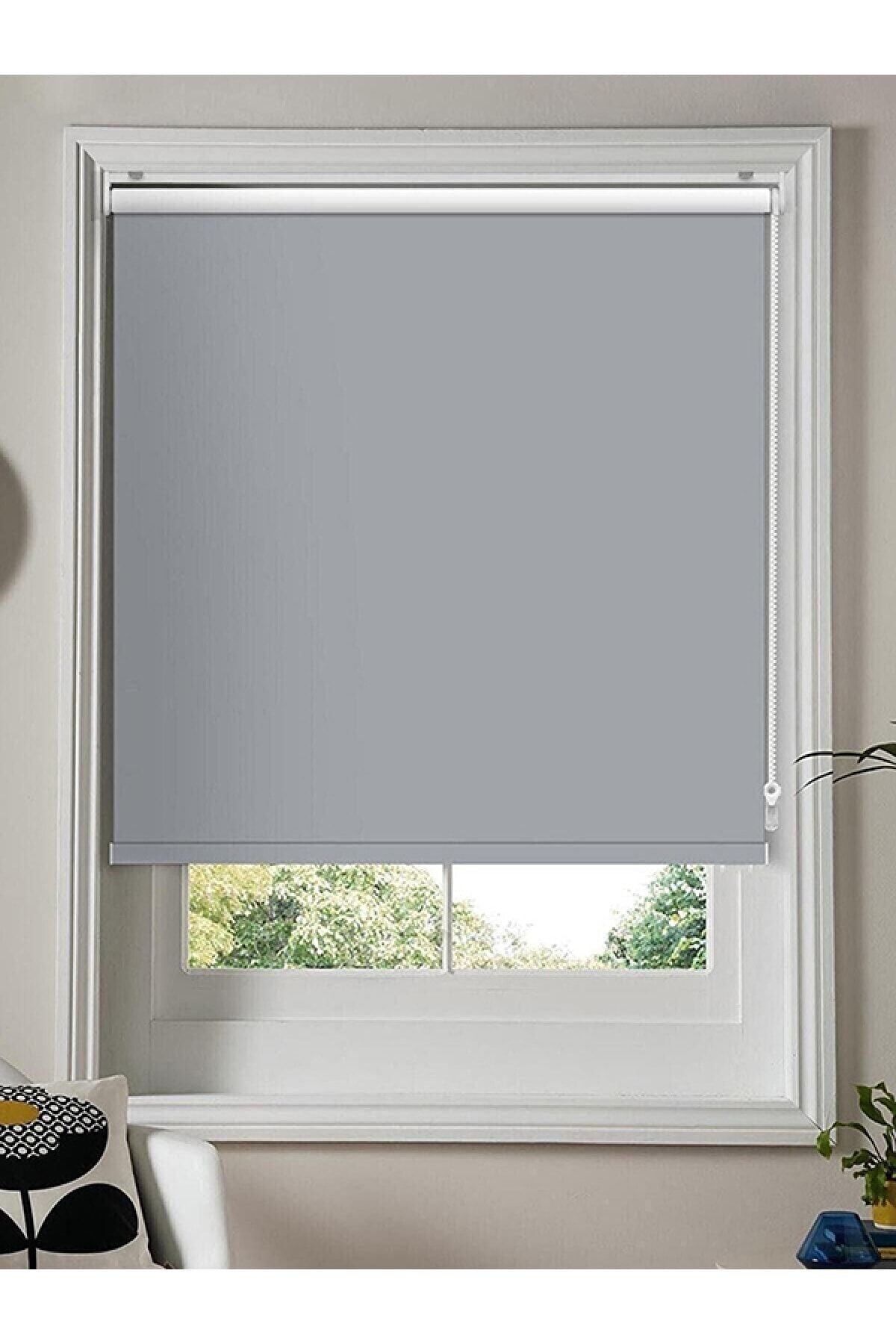 Miage Grey Blackout Roller Blind High Quality 100% Lightproof 404 1