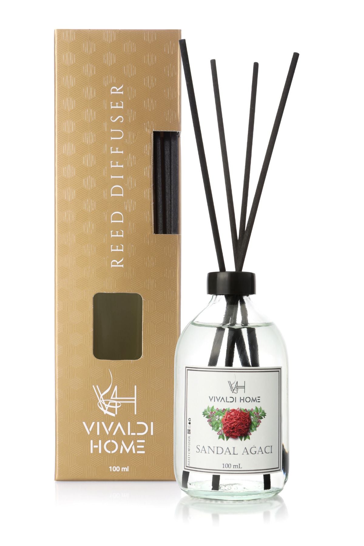 Vivaldi Home Sandalwood Reed Diffuser Essential Oil 100ml 2