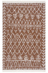 Caretta Home Brown Mystic Pattern Double-Sided Washable Cotton Fringed Woven Rug 4