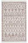 Caretta Home Brown Mystic Pattern Double-Sided Washable Cotton Fringed Woven Rug 5