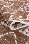 Caretta Home Brown Mystic Pattern Double-Sided Washable Cotton Fringed Woven Rug 7