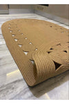 Halımax Milda 48 Jute Handwoven Reversible Rug Oval Jute Carpet 5