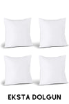 Junenext 4-Pack Plump Square Inner Pillow 45x45 550g Antiallergic Fiber Cushion Pillow 1