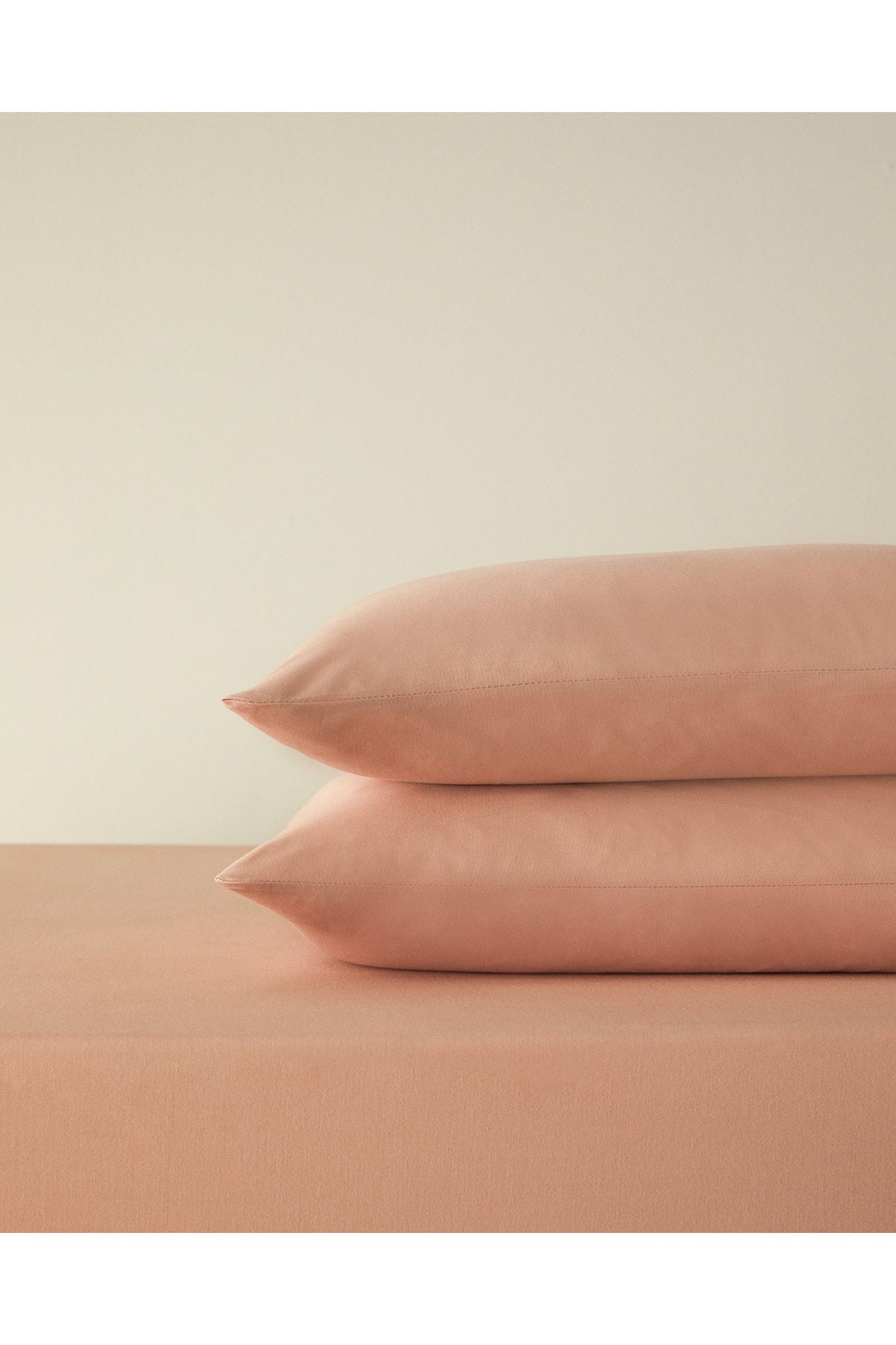 English Home Novella Premium Soft Cotton Double Fitted Sheet Set 160x200 Cm Rose Dust 2