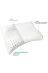 VISCOTEX High Orthopedic Pillow 55x40x13/11 cm White 3