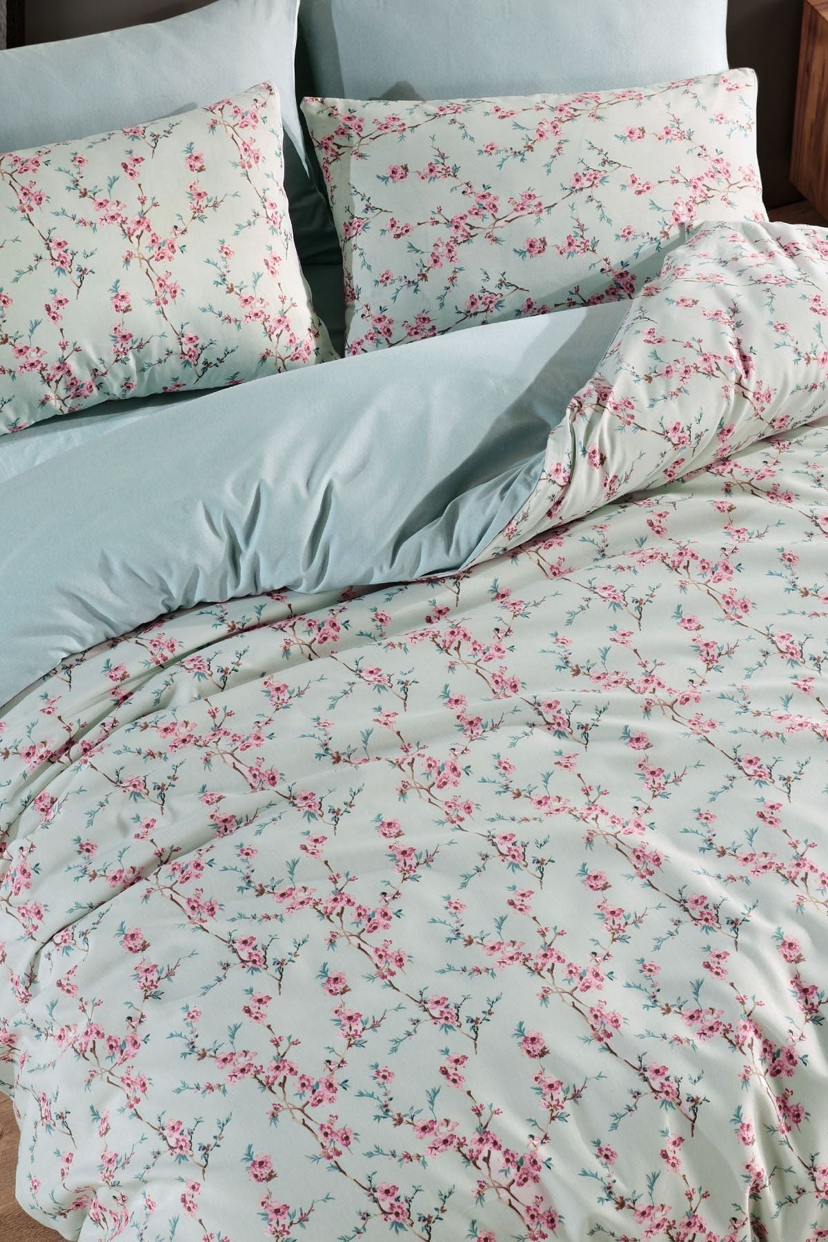 HMCTEKS Double-Sided Double Bed Duvet Cover Set Mint 4