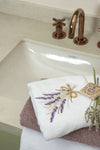 LAVENDIER Lavender 50x80 Dual Hand/Face Towel Set 100% Cotton 6