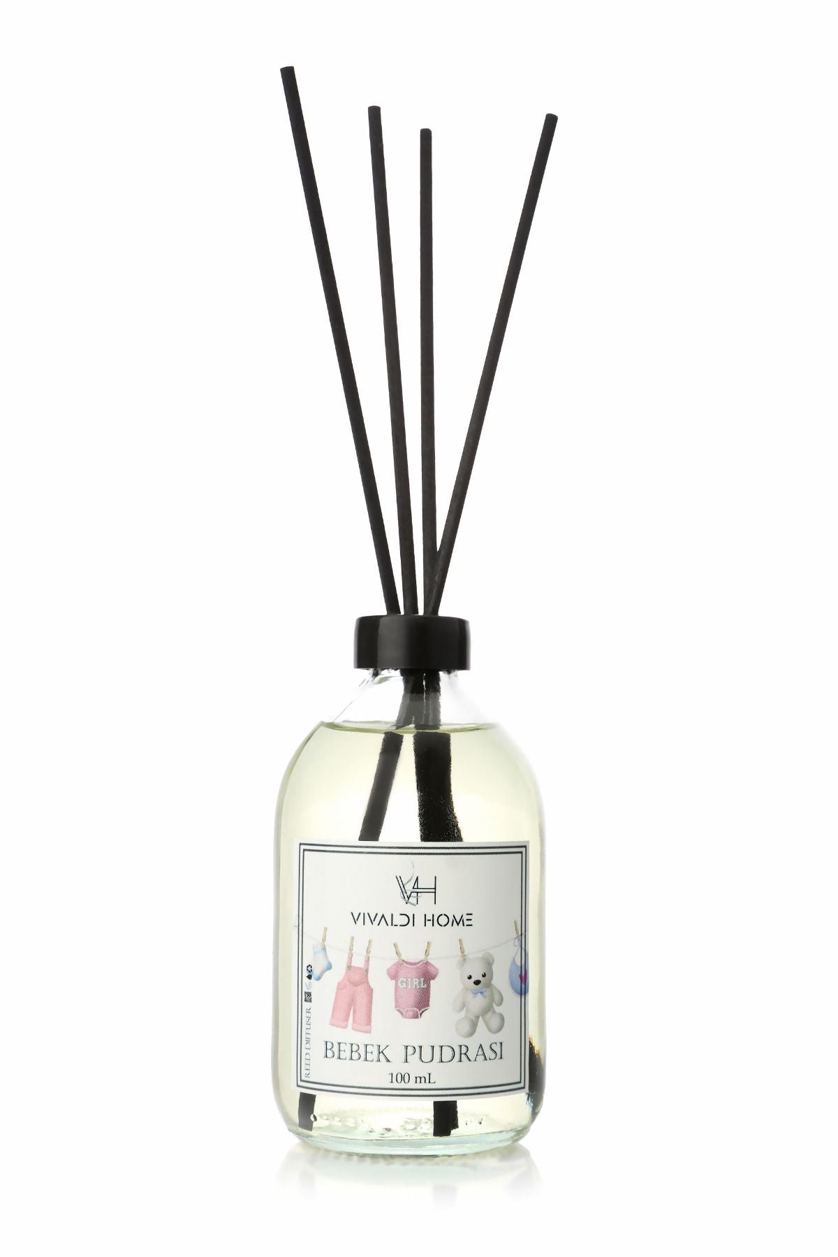 Vivaldi Home Baby Powder Reed Diffuser Essential Oil 100ml 1