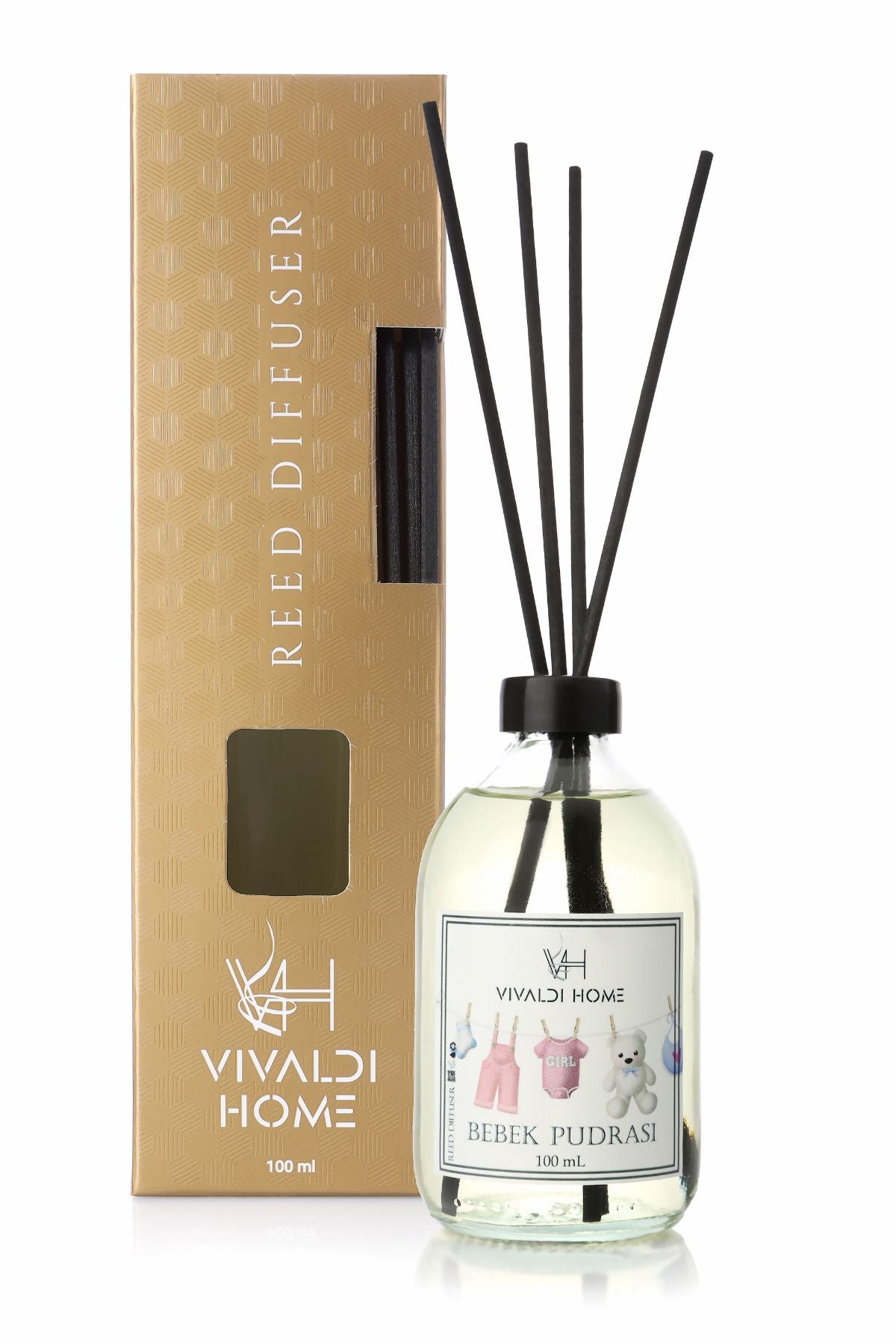 Vivaldi Home Baby Powder Reed Diffuser Essential Oil 100ml 2