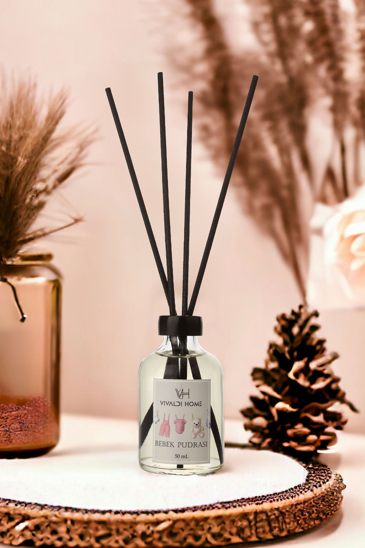 Vivaldi Home Baby Powder Reed Diffuser Essential Oil 50ml 3