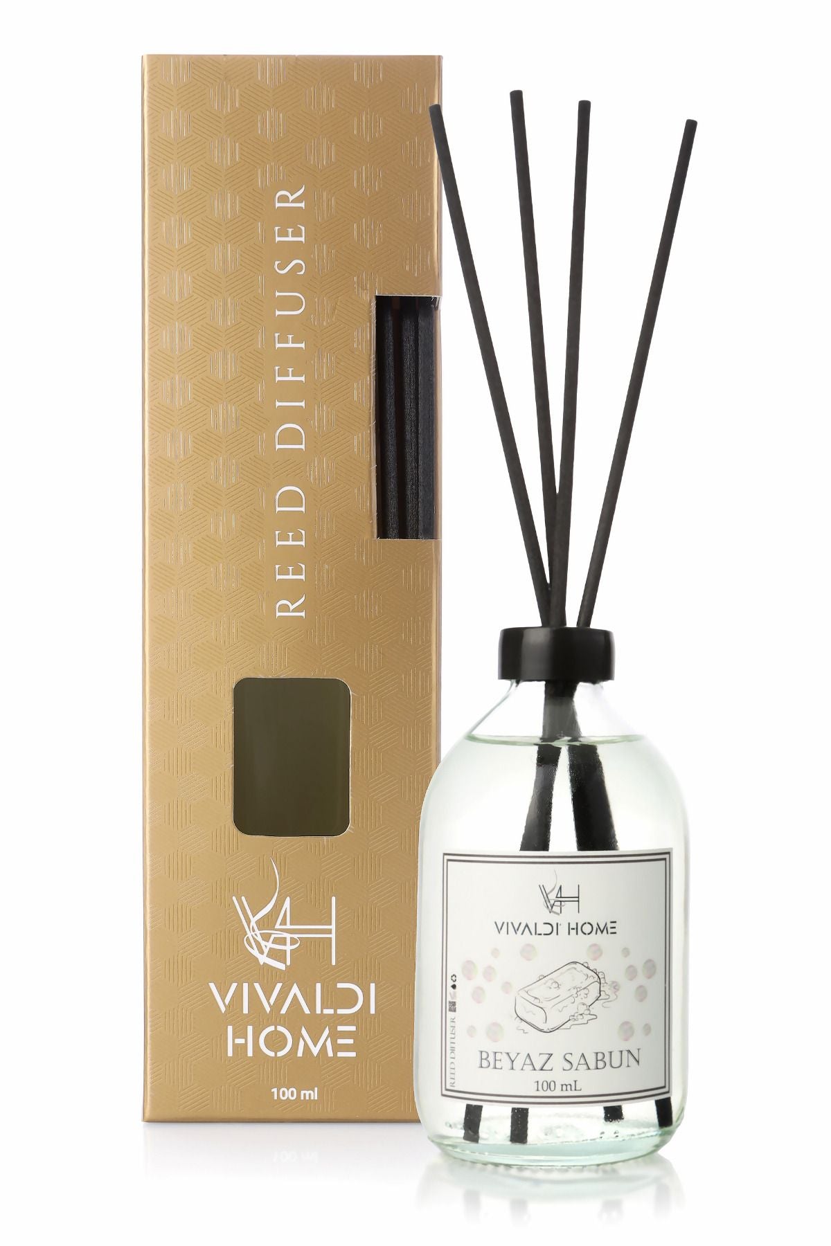 Vivaldi Home White Soap Reed Diffuser Essential Oil 100ml 2