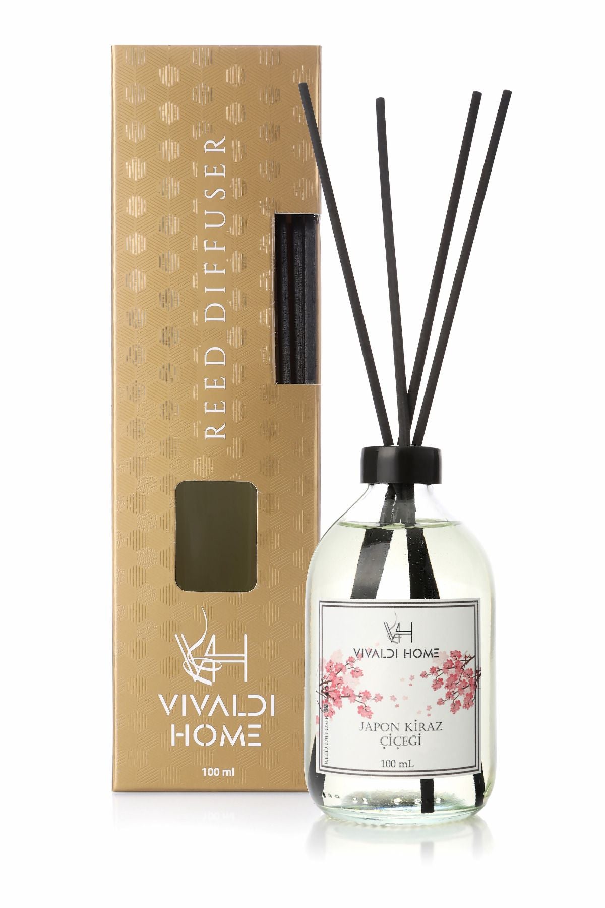 Vivaldi Home Japanese Cherry Blossom Reed Diffuser Essential Oil 100ml 2