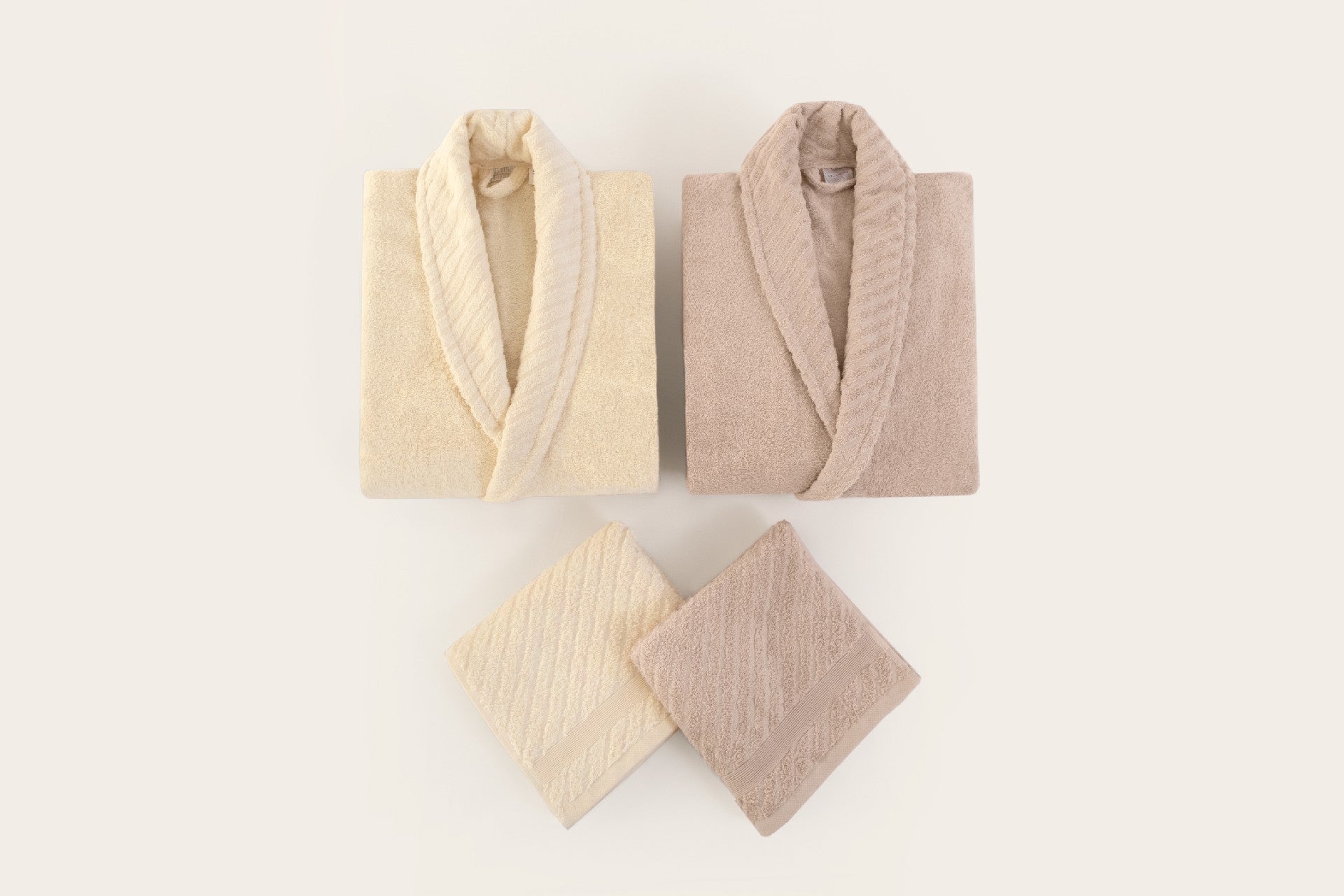 Family Bathrobe Set (4 Pieces) 1062A-047-1 Powder
Cream 459ELT1152 2