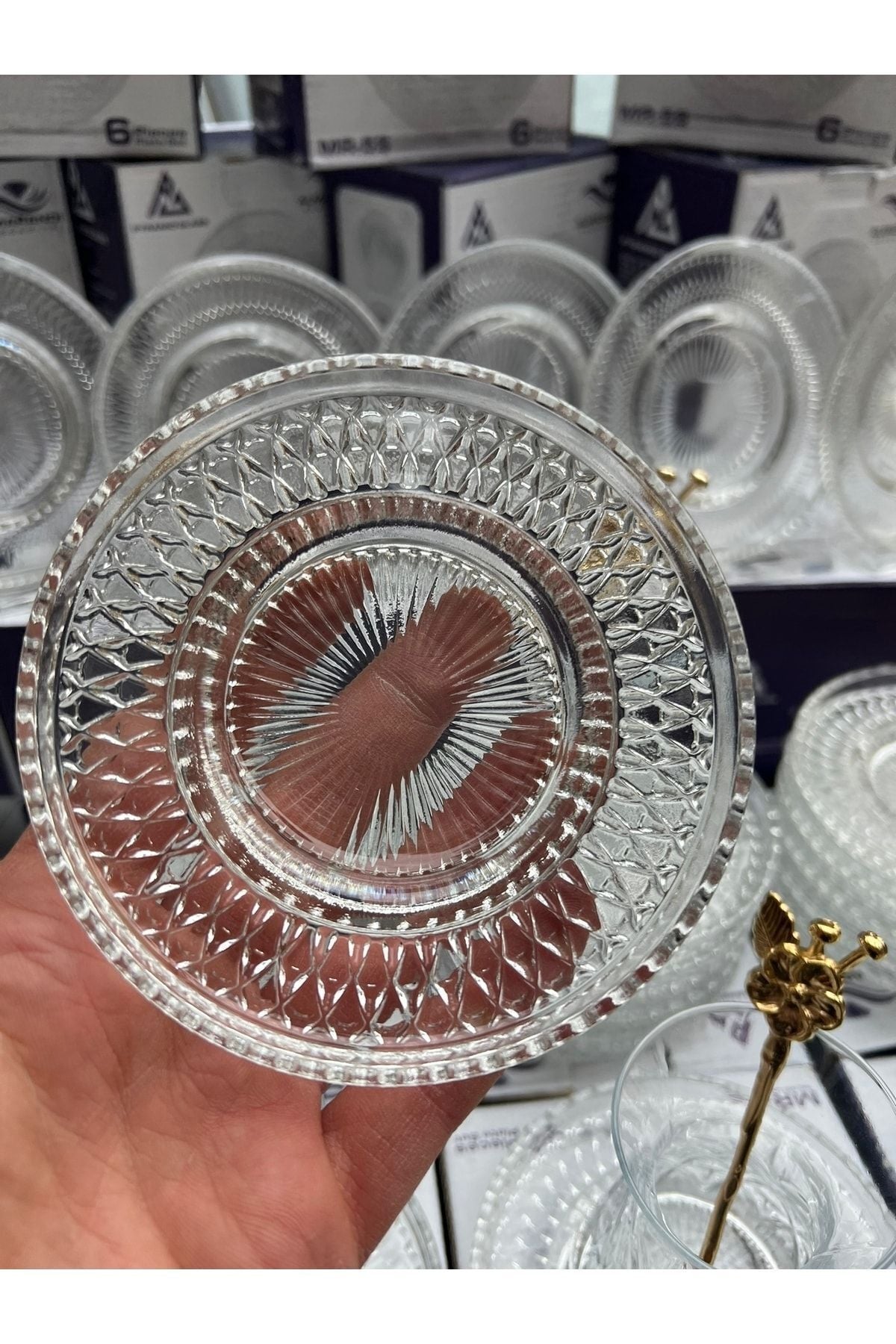 ALMARANDİ 6-Piece Glass Tea Saucer 2