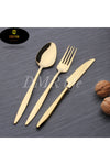 ÖZ Dmr Life Yakut Titanium Gold Dessert Fork Set of 6 2