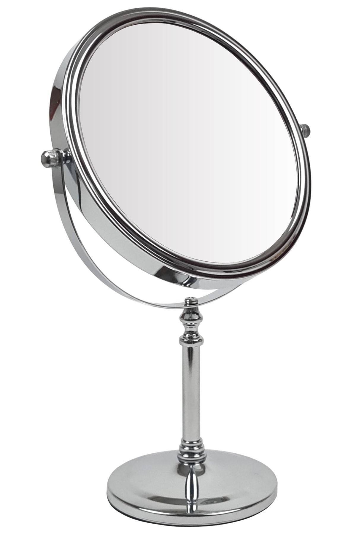 Binbirreyon Large Chrome Makeup Mirror Double-Sided Stand 5x Magnifying 35cm Mb030 1