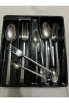 DİBA AVM 30 Piece 6 Person Fork and Spoon Set Straw Rod Model 30 Piece Boxed Gift Bridal 2