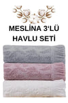 Meslina Home 30x50cm 3 Piece Kitchen Towel | Drying Cloth | Hand Towel-Mixed 1