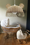 Belkıs Rattan Rattan, Bamboo, Wicker Pendant Lamp Rabbit, Bear Ears Kids Room White Socket 2