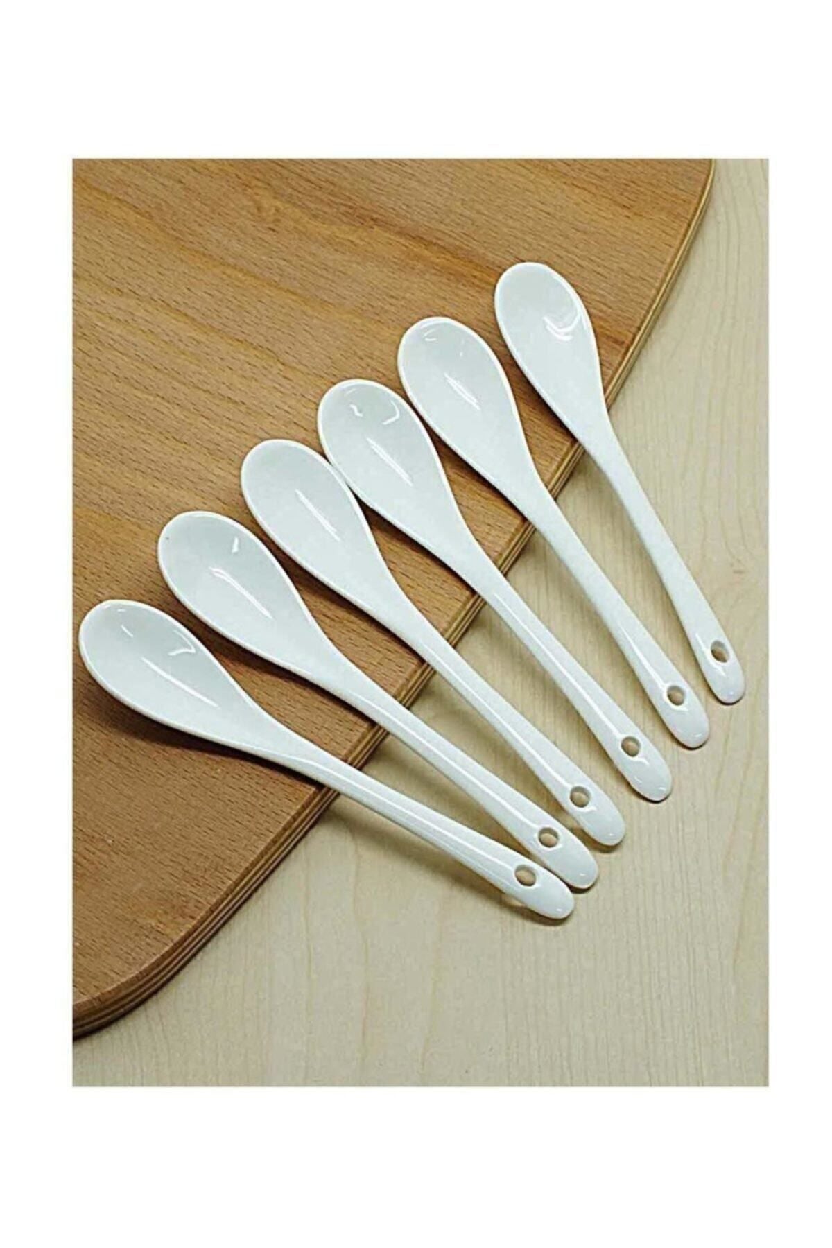 Genel Markalar 6-Piece Luxury Porcelain Tea & Dessert & Jam Spoon Sauce Spoon Nescafe Spoon 1