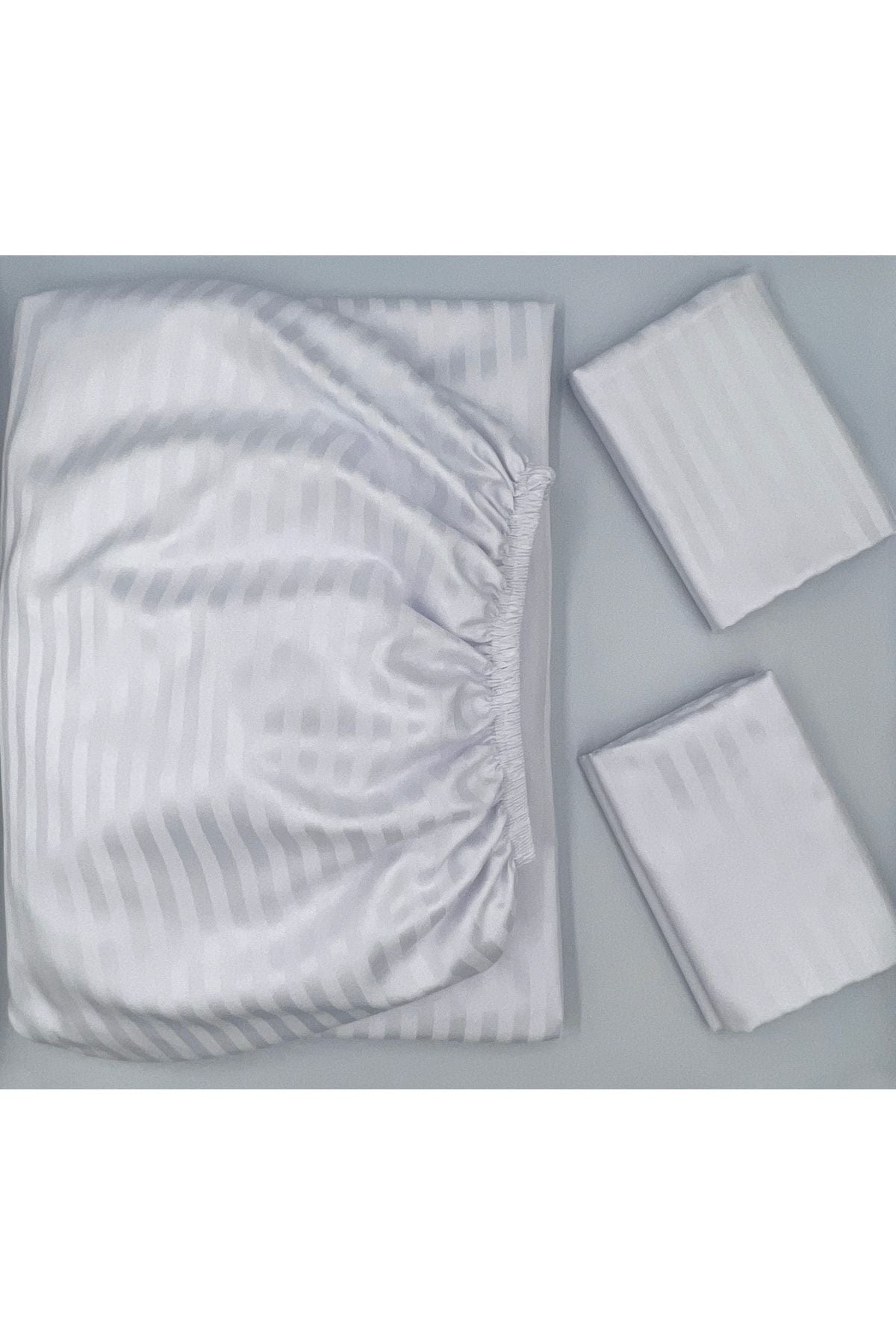 Pınarhome Collection Satin Fitted Sheet + Pillowcase (High Corner Depth) ***Latest Trend*** 1