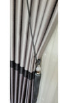 Yuka Şantuklu Milano Adde Pano Curtain Gray Anthracite Striped Single Panel Dense Pleated Jacquard 100 X 260 3