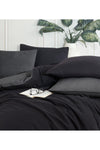 Conzaliza Elastic Fitted Double Bed Sheet Set | Anthracite Black | Cotton 3