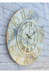 Markakanvas Marble Patterned Gold Colored Numbered Wall Clock Diameter 50 Cm 2