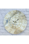 Markakanvas Marble Patterned Gold Colored Numbered Wall Clock Diameter 50 Cm 3