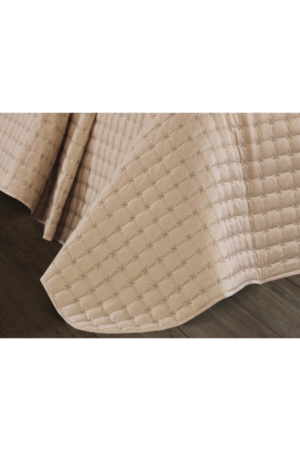 Çeyiz Diyarı Meltem Double Bedspread Cream - Cappuccino 3